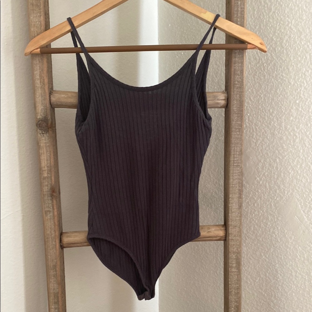 Urban Outfitters Gray Ribbed Top